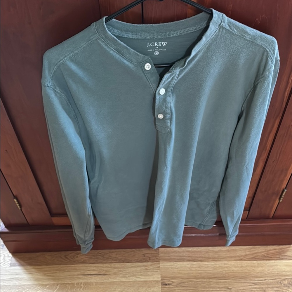J. Crew Men's Sage Long Sleeve Henley